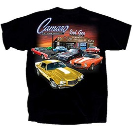 1970 - 1981 Chevy Camaro 2nd Gen Garage T-Shirt Cotton Preshrunk -By Joe Blow T's, Black, XX-Large