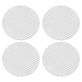 PATIKIL 2" Diameter 304 Stainless Steel Perforated Sheet, 4 Pcs 0.06" Hole 19GA Expanded Metal Mesh Round Slices Plate Screen Decorative Meshes for Ventilation Grill Smoking, Silver Tone