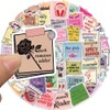 50pcs Cute Inspirational Reading Stickers, Funny Self-Affirmation Motivational Words Stickers