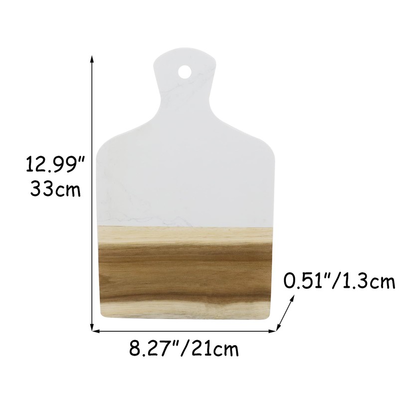 HEVSTIL Marble Cutting Board, Marble and Acacia Wood Cutting Board