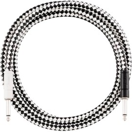 Fender Cable de instrumento serie profesional, cable de guitarra, accesorios de guitarra, recto/recto, tablero de ajedrez, 10 pies