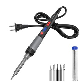 ILibiLib Soldering Iron Kit Electric 90W Adjustable Temperature Solder Gun Welding Tools