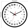 Foxtop 24 Hour Wall Clock Battery Operated Round Analog Wall