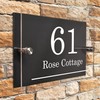 Badgemaster Layered Glass Effect Modern Anthracite Acrylic House Number Sign