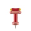 Alessi ES17 2 Beech Wood Corkscrews Red, Yellow and Pink