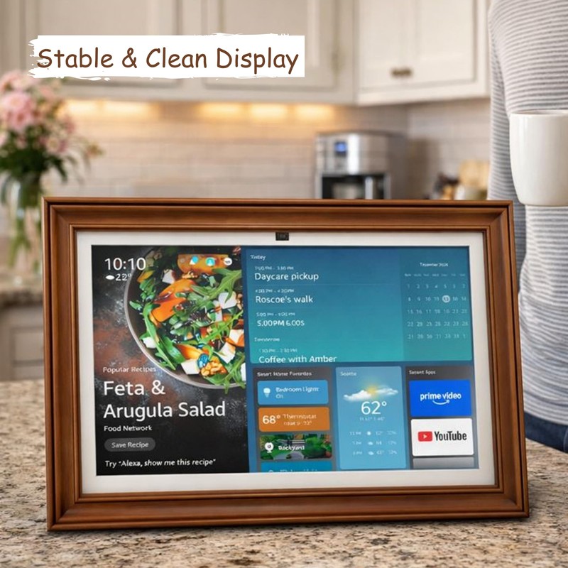 DICHA Decorative Wood Frame for Echo Show 15 (Gen 2,2024