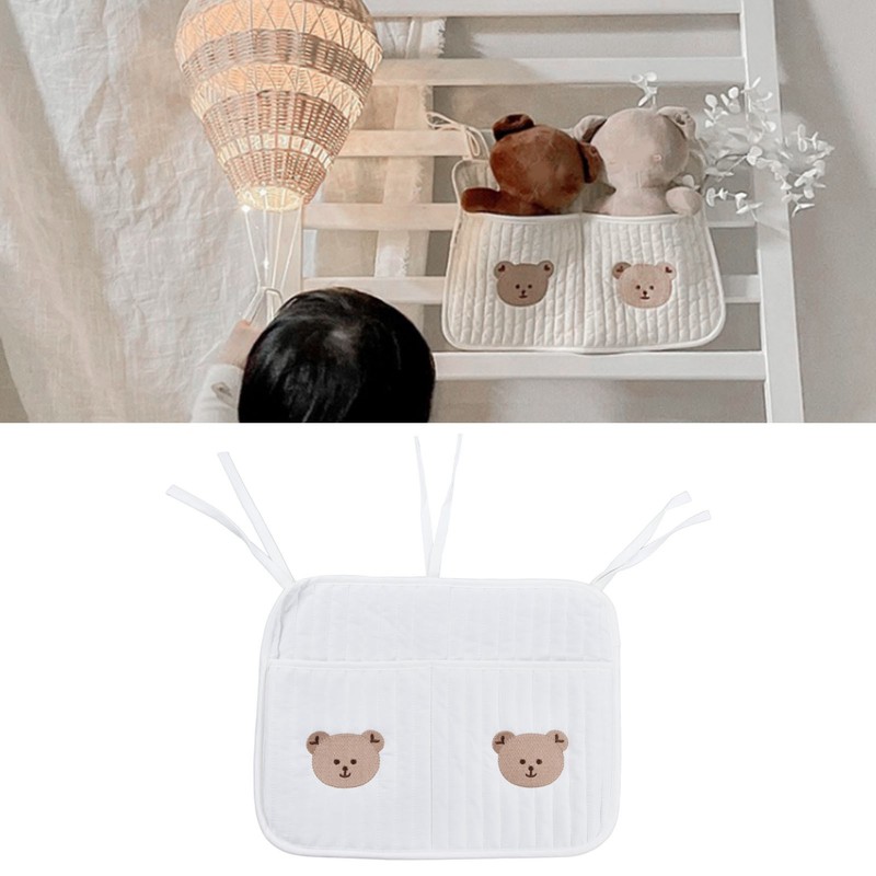 Crib Organizer Hanging Cute Patterns Soft Cotton Practical Storage Supplies