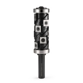 HOZLY Carbide Insert Flush Trim Router Bit 1/2" Shank, Heavy Duty Template Router Bits Top and Bottom Double Bearings Flush Trim Bit Flush Cut Router Bit for Woodwork Trimming