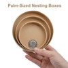 WANDIC Paper Mache Boxes - Set of 3 Round Kraft