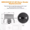 WB03X24818 5 Pcs WB03X2481 Stainless Steel Look Control Knobs for
