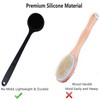 Cinlitek Silicone Body Scrubber With Long Handle for Shower -
