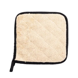 Chef Approved 8" x 8" Terry Cloth Pot Holder | Commercial Heat Resistant Hot Pad Non-Slip Grip Oven Pan Grabber for Kitchen Restaurant Catering Buffet Service | Square, Beige, Poly-Cotton Blend