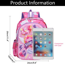 Hovkib Backpack Girls Children's Backpack Nursery School Bag Preschool Bag Toddler Baby Backpack School Backpack School Bag Preschool Daypack 2-6 Years Gift, Pink heart, School backpack