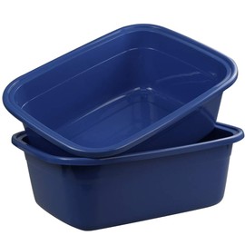 Saedy Plastic Washing Basin, 18 Quart Dishpan, Pack of 2