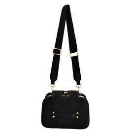 Beacone Wide Purse Strap Adjustable Canvas Replacement Crossbody Handbag Shoulder Bag Strap, A-black, One Size