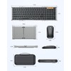 ProtoArc - Teclado y mouse plegable, XKM01 plegable Bluetooth teclado