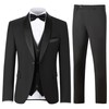 ZKHOECR Mens Black Tuxedo Suit Wedding Suit Prom Tuxedo Suits