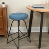 Klear Vu Raindrops The Gripper Non-Slip Tufted Cushion, Round Barstool