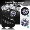 JARLINK 2 Pack Jewelers Loupe, 30X 60X 90X Illuminated Jewelers