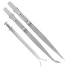 TEHAUX 4sets Non- Stainless Tweezers for Jewelry Making Lightweight Crafting