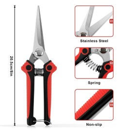 Garden Clippers Secateur Jardinage Garden Tools for Gardening Ciseaux Jardinage Gardening Shears Herb Scissors Pruning Scissors Coupe Haie Hedge Clippers Bush Cutter Pruning Shears Garden Scissors