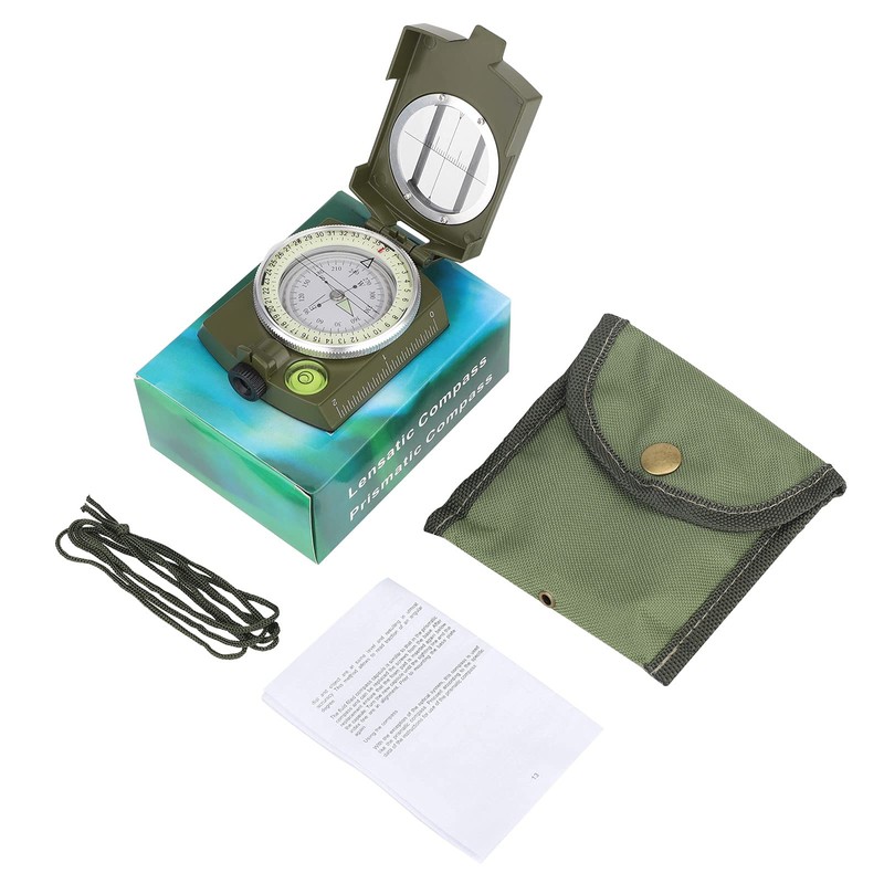 Compass Military Compass Army Compass Waterproof Shockproof with Carrying Bag,