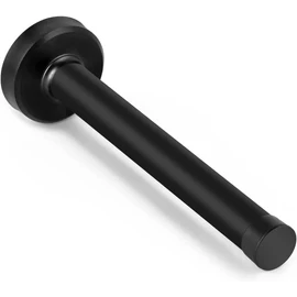 Door Stop, 8 Inch Extra Long Door Stop Wall Mounted Stainless Steel Black Door Stopper Bumper Rubber Tips, Modern Doorstops Door Holder Protection Sound Dampening for Home Indoor Outdoor