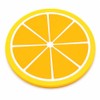 Round Silicone Coaster with an Orange-Themed Design (3.15 × 3.15