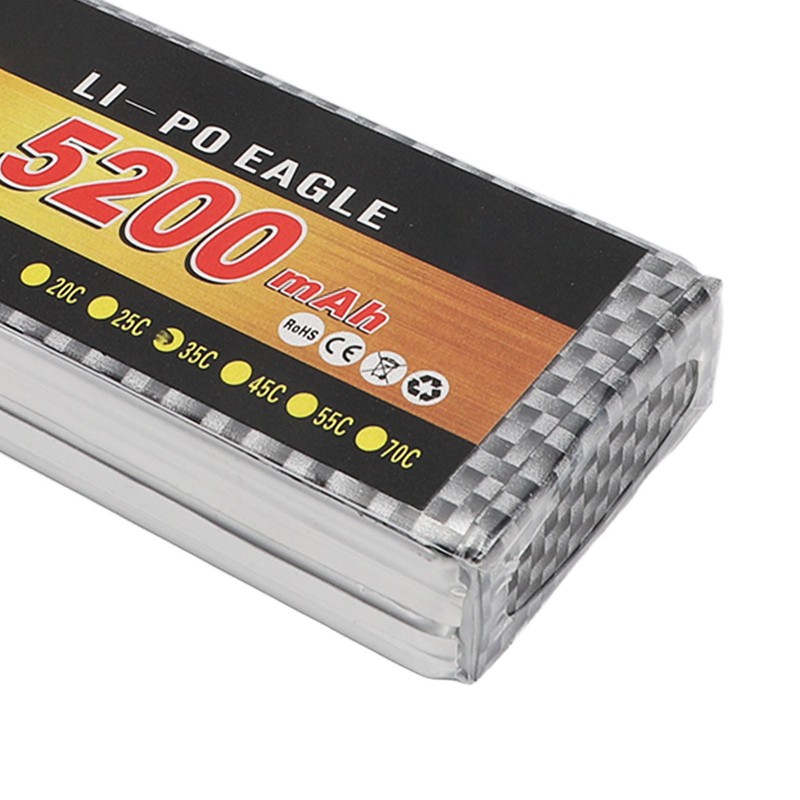 RC Lipo Battery 5200mAh 7.4V XT60 35C 2S Portable Remote
