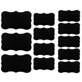 allydrew Set of 24 Chalkboard Labels in Various Sizes for Organizing, Labeling, and Weddings - Fancy Rectangle
