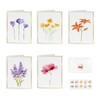 Blank Cards and Envelopes, 5 Assorted Floral Designs, 4" x