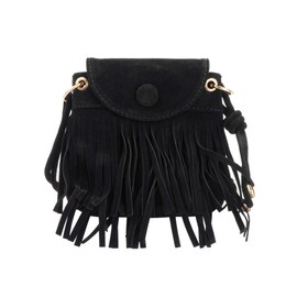 Women Tassel Cowgirl Fringe Shoulder Bag Mini Faux Suede Leather Crossbody Bag Cute Handbag Purse