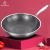Importeek Sarten Wok Antiadherente Acero Inoxidable Induccion 32cm