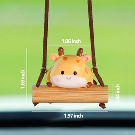 Giraffe Car Mirror Hanging Accessories, Cute Car Decor for Women Girl Car Ornament Giraffe Gifts