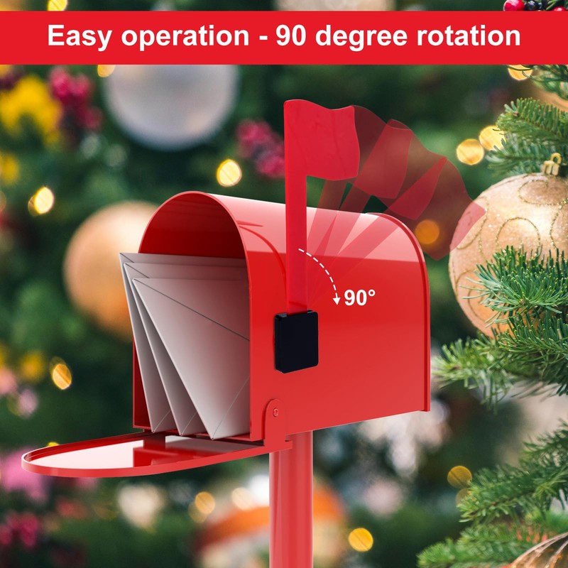 Mailbox Flag Replacement, Red Flag for Mailbox with Double Sided