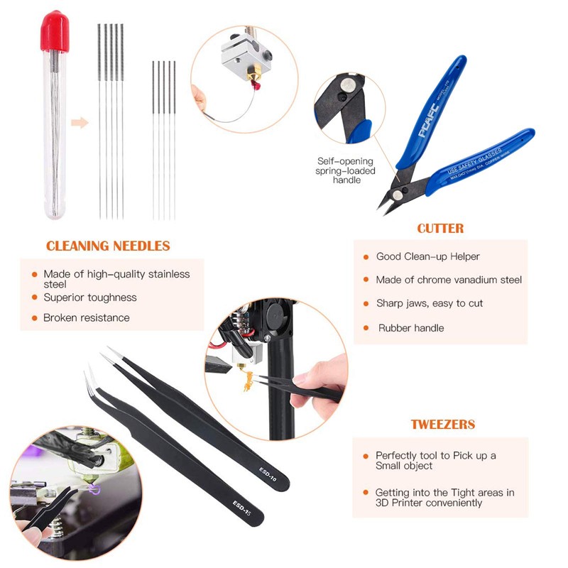OLYCRAFT 23PCS 3D Printer Tool 3D Printer Nozzle Cleaning Tool