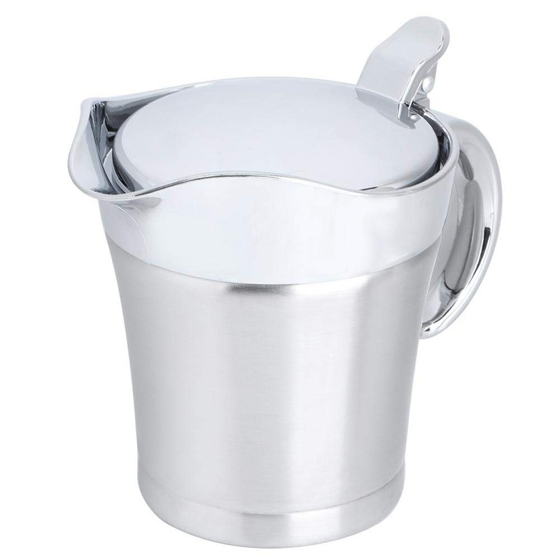 Gravy Boat, 450ml 304 Stainless Steel Double Layer Insulation Flavor
