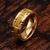 100S JEWELRY Tungsten Ring For Men Women Wedding Band Gold