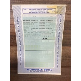 Unbranded MICROSCALE DECAL HO SCALE 87-477: K&W 3 Unit Articulated Car BN Versa-deck