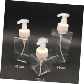 SHOWERORO 3pcs Transparent Refillable Pump Bottles for Liquid Soap Shampoo Hand Wash Design Convenient to Refill Clean Material for Home Use