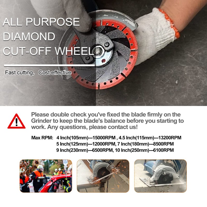 Metal Cutting Diamond Blade 4 1/2"- BRSCHNITT 115mm All-Purpose Diamond