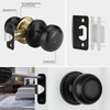 Haidms 1 Pack Matte Black Passage Door Knobs, Black Closet