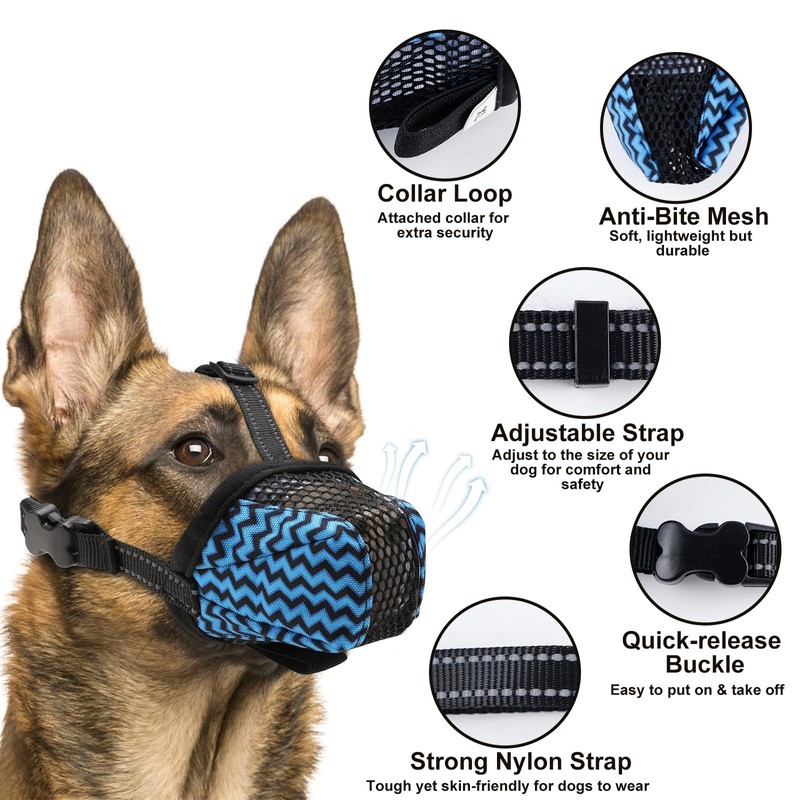 BDHYYM Muzzle for Dogs, Muzzle for Large Dogs, Adjustable Dog