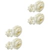 4 Pcs Rose Large Intestine Hair Tie Vintage Ponytail Holder