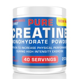 Supplements Direct - Creatine Monohydrate Powder - 200g - 40 Servings - Pure Creatine - Improves Recovery Time - Reduces Muscle Soreness - Creatine Supplement - Ideal for High Intensity Exercise