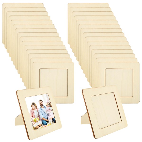 ABuff 30 PCS Wooden Picture Frame 4 x 4 inch
