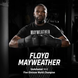 Hayabusa Mayweather Contender Boxing Gloves for Men and Women - Black, 10oz