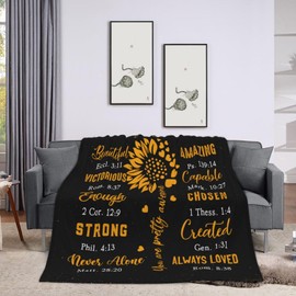 Christian Gifts for Women Faith, Religious Gifts for Women, Bible Verse Gifts, Spiritual Gifts for Women, Inspirational/Encouragement/Encouraging Gifts for Women Birthday Throw Blanket 60x50 Inch