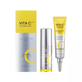 MISA [미샤] 비타씨플러스 토닝 크림 + 앰플밤 세트 Misha Vita C Plus Toning Cream + Ampoule Set
