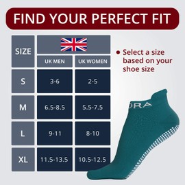 Rymora Non Slip Grip Socks for Women & Men - Pilates Socks, Yoga Socks - Fall Prevention, Full Toe Ankle Socks for Barre Fitness, Ballet, Dance, Home Workout (2 Pairs)